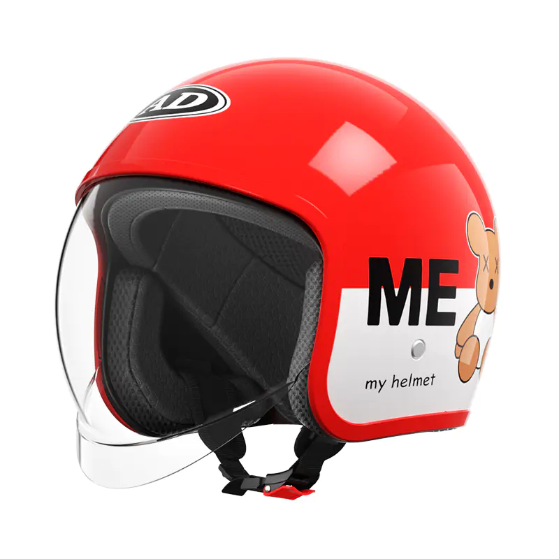 FG06 Dětská Retro Open Face Moto přilba ABS horská off Road přilba